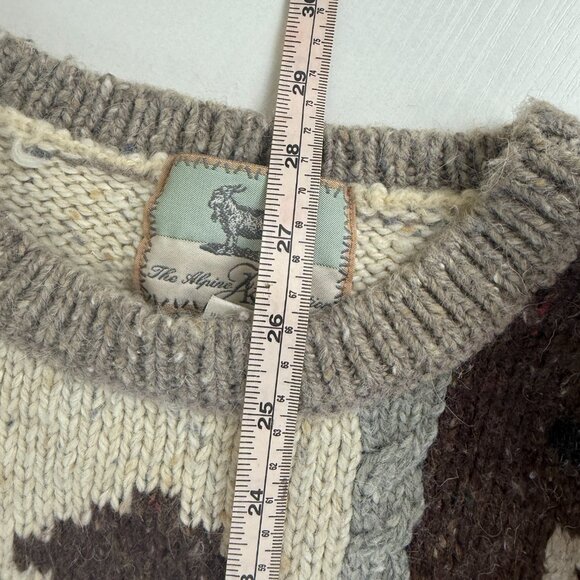 Vintage “The Alpaca Collection” Llama Intarsia Sweater • Fringe Hem Chunky Knit - Picture 8 of 8
